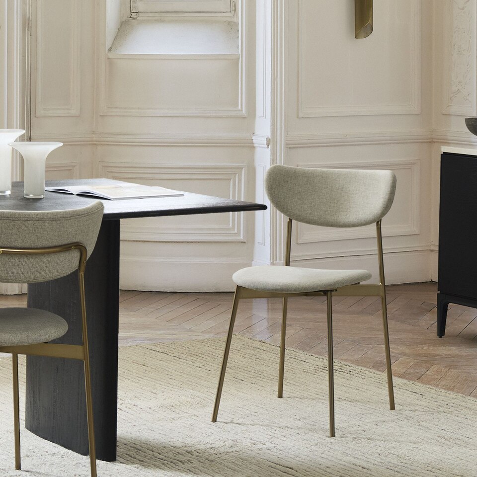 Mid-Century Modern Petal Upholstered Dining Chair - West Elm Australia
